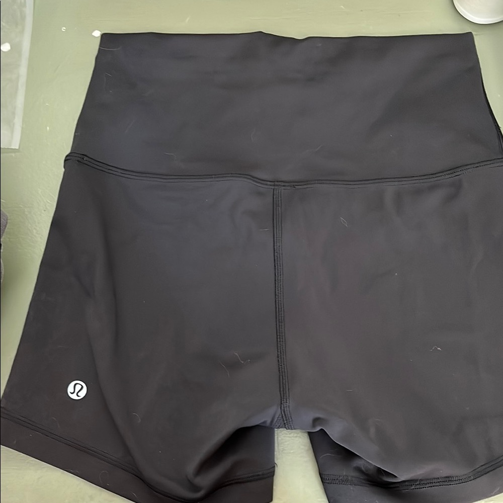 lululemon athletica Black Bike Shorts with Compression Fit